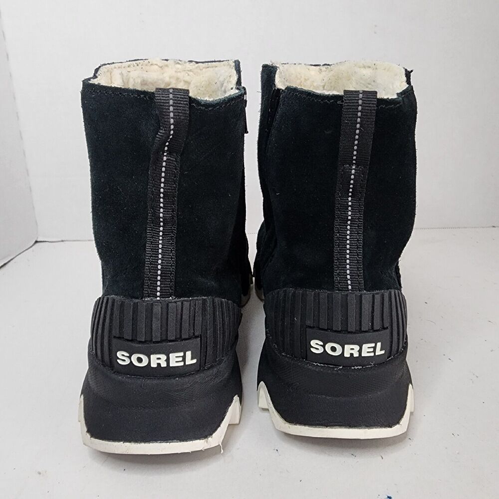 Sorel Kinetic Short Ankle Boots Womens 6 Sneaker Waterproof Shearling Black - Picture 6 of 9